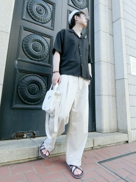 「Right-on（ライトオン）のアイテム（帽子）」を使った、naokさん（メンズ・175cm）の夏コーディネート