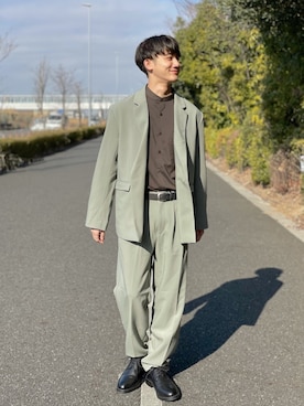 「SENSE OF PLACE by URBAN RESEAR」｜「アイテム（その他アウター）」を使った、𝗦𝗵𝘂𝗡さん（メンズ・170cm）の冬コーディネート