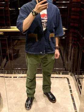 「TELLASON（テラソン）のアイテム」を使った、Goatさん（メンズ・174cm）の春コーディネート