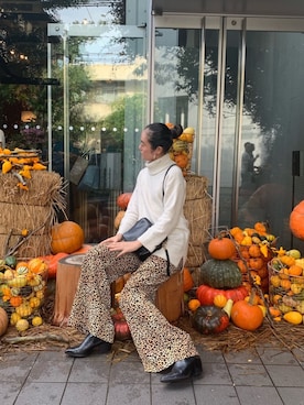 「Banana Republic（バナナリパブリック）のアイテム（ショルダーバッグ）」を使った、SKY☁️🇯🇵🗼さん（レディース・170cm）の秋コーディネート