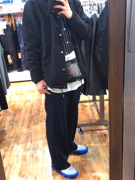 「NANO universe（ナノユニバース）のアイテム（その他トップス）」を使った、おざしんさん（メンズ・173cm）の春コーディネート
