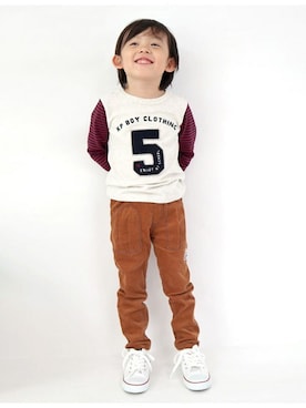 「KP BOY（ケーピーボーイ）のアイテム」を使った、KPさん（キッズ・110cm）の秋コーディネート