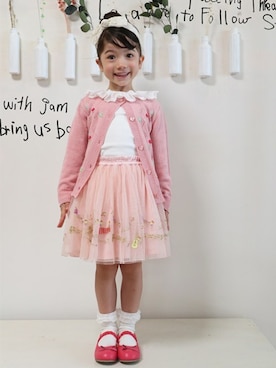 「KP DECO（ケーピーデコ）のアイテム（レッグウェア）」を使った、KPさん（キッズ・110cm）の冬コーディネート