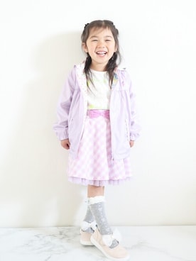 「KP DECO（ケーピーデコ）のアイテム（レッグウェア）」を使った、KPさん（キッズ・100cm）の春コーディネート