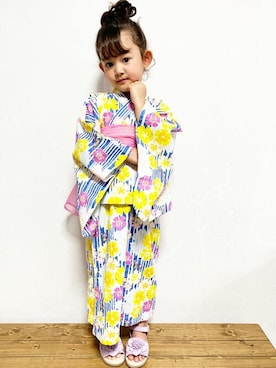 「KP DECO（ケーピーデコ）のアイテム（浴衣）」を使った、KPさん（キッズ・105cm）の夏コーディネート