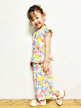 「KP DECO（ケーピーデコ）のアイテム（サンダル）」を使った、KPさん（キッズ・105cm）の夏コーディネート