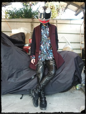 「PHENOMENON（フェノメノン）のアイテム（スリッポン）」を使った、うつけさん（メンズ・173cm）の冬コーディネート
