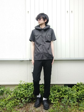 「PHENOMENON（フェノメノン）のアイテム（スラックス）」を使った、うつけさん（メンズ・173cm）の夏コーディネート