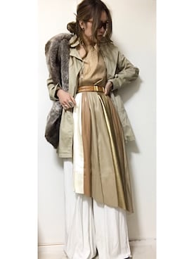 「アイテム（ピアス（両耳用））」を使った、Kotomi Minagawaさん（レディース・169cm・30代）の冬コーディネート