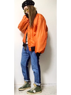 「tiny dinosaur（タイニーダイナソー）のアイテム」を使った、Kotomi Minagawaさん（レディース・169cm）の春コーディネート