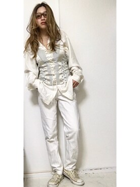 「Monkey Flip（モンキーフリップ）のアイテム」を使った、Kotomi Minagawaさん（レディース・169cm）の春コーディネート