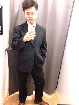 「アイテム（フォーマルスーツ/小物）」を使った、苏州钟汉良さん（メンズ・177cm・20代）の春コーディネート