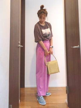 「秋のカフェオレコーデ」｜「アイテム（スリッポン）」を使った、hasemeさん（レディース・164cm）の秋コーディネート