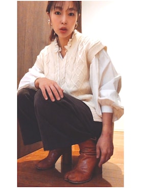 「ISABEL MARANT（イザベルマラン）のアイテム（トップス）」を使った、hasemeさん（レディース・163cm）の秋コーディネート