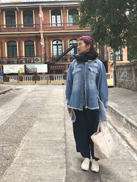 「INITIALS（イニシャルズ）のアイテム」を使った、Red Kellyさん（レディース・165cm）の冬コーディネート