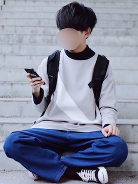 「keisuke yoneda（ケイスケヨネダ）のアイテム」を使った、motoshi さん（メンズ・176cm）の秋コーディネート