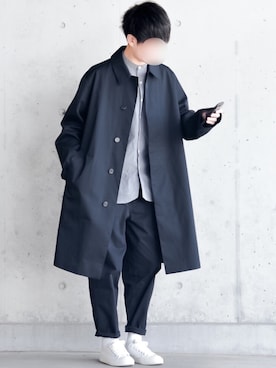 「coen」｜「アイテム（その他アウター）」を使った、motoshi さん（メンズ・176cm）の春コーディネート