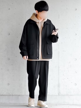 「CREARE LINO」｜「アイテム（パーカー）」を使った、motoshi さん（メンズ・176cm）の秋コーディネート