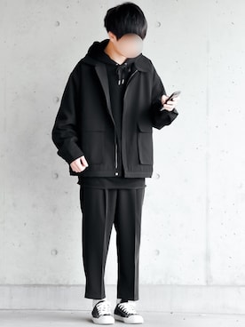 「CREARE LINO」｜「アイテム（パーカー）」を使った、motoshi さん（メンズ・176cm）の秋コーディネート