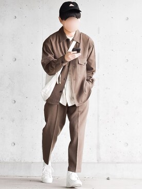「無印良品」｜「アイテム（トップス）」を使った、motoshi さん（メンズ・176cm）の冬コーディネート