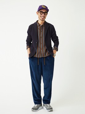 平田 健二さん（メンズ・184cm）の秋コーディネート