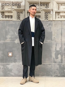 「sulvam（サルバム）のアイテム（その他アウター）」を使った、平田 健二さん（メンズ・184cm）の冬コーディネート