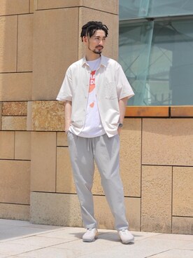 「NIKE（ナイキ）の＜NIKE（ナイキ）＞ V/Max 2020F/Knit/スニーカー（スニーカー）」を使った、平田 健二さん（メンズ・184cm）の夏コーディネート
