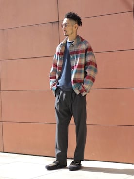 「BLANC..（ブラン）のアイテム」を使った、平田 健二さん（メンズ・184cm）の秋コーディネート