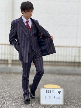 「アイテム（フォーマルスーツ/小物）」を使った、🐶KAZUKI🐶さん（メンズ・170cm・20代）の秋コーディネート