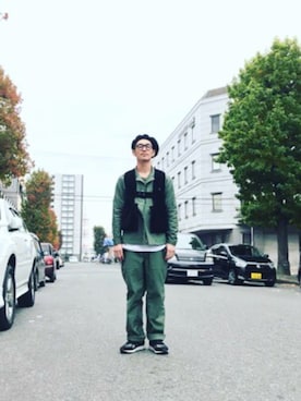 「STYLE」｜「アイテム（カバーオール）」を使った、takuya Tsuzumiさん（メンズ・177cm）の春コーディネート