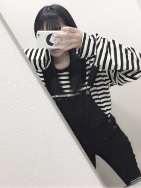 「オルチャンファッション」｜「アイテム（オールインワン・サロペット）」を使った、ponyoさん（レディース・153cm）の春コーディネート