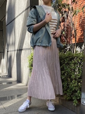 「Ambre Neige（アンブルネージュ）のアイテム（ブルゾン）」を使った、アンブルネージュ/AmbreNeige さん（レディース・163cm）の冬コーディネート