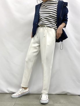 「Ambre Neige（アンブルネージュ）のアイテム（ブルゾン）」を使った、アンブルネージュ/AmbreNeige さん（レディース・163cm）の冬コーディネート