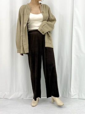 「アンブルネージュ」｜「アイテム（ブルゾン）」を使った、アンブルネージュ/AmbreNeige さん（レディース・163cm）の秋コーディネート