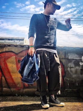 「BANDEL（バンデル）のアイテム」を使った、ShoCkleYさん（メンズ・177cm）の春コーディネート