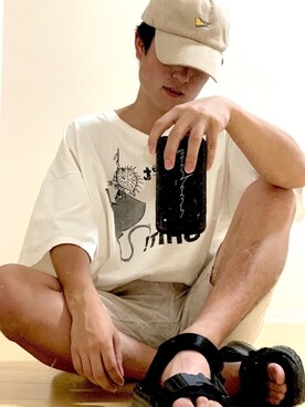 「H&M（エイチ・アンド・エム）のアイテム（その他パンツ）」を使った、ﾔﾏﾀﾞさん（メンズ・168cm）の夏コーディネート