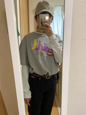 「アイテム（帽子）」を使った、ちょこさん（レディース・161cm・10代）の春コーディネート