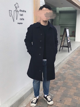 「Scye（サイ）のアイテム（その他アウター）」を使った、jin .さん（メンズ・166cm）の冬コーディネート