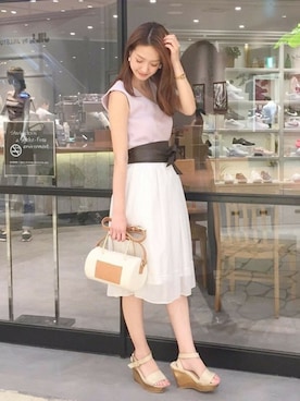 長澤 実果さん（レディース・160cm）の夏コーディネート