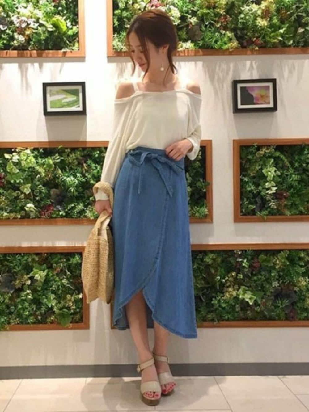 ＊新品＊マーキュリーデュオ ラップ風ミディデニムスカート マーキュリーデュオ ラップ風ミディデニムスカート - メルカリ