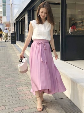 長澤 実果さん（レディース・160cm）の夏コーディネート