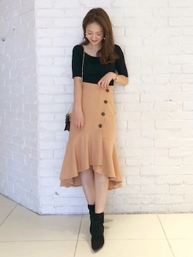 長澤 実果さん（レディース・160cm）の秋コーディネート