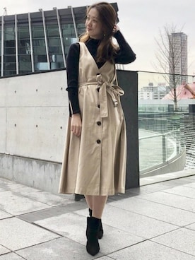 長澤 実果さん(レディース・160cm)の冬コーディネート
