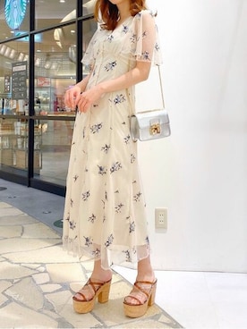 「アイテム（サンダル、その他）」を使った、長澤 実果さん（レディース・160cm）の夏コーディネート