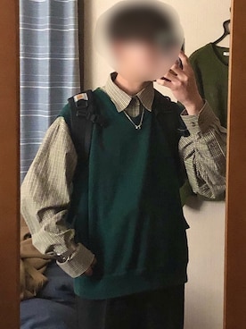 「classicalelf（クラシカルエルフ）のアイテム（スラックス）」を使った、古着かっこよく着てえなさん（メンズ・160cm）の春コーディネート