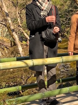 「Paul Smith（ポールスミス）のアイテム（チェスターコート）」を使った、takさん（メンズ・175cm）の冬コーディネート