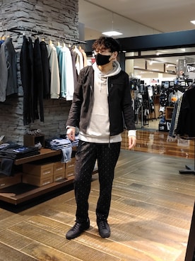 「アイテム（ブルゾン）」を使った、rariさん（メンズ・177cm・30代）の冬コーディネート