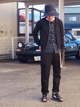 「COMME des GARCONS HOMME（コム デ ギャルソン・オム）のアイテム（その他アウター）」を使った、Komaさん（メンズ・168cm）の秋コーディネート