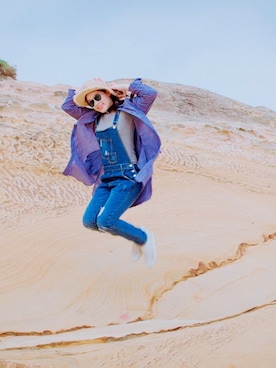 「NET（ネット）のアイテム（ピーコート）」を使った、JAYBEE-Chenさん（レディース・160cm）の秋コーディネート
