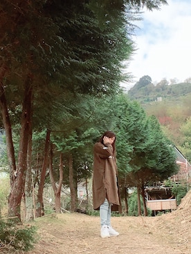 「CACO（カコ）のアイテム（ジャケット/アウター）」を使った、JAYBEE-Chenさん（レディース・160cm）の冬コーディネート